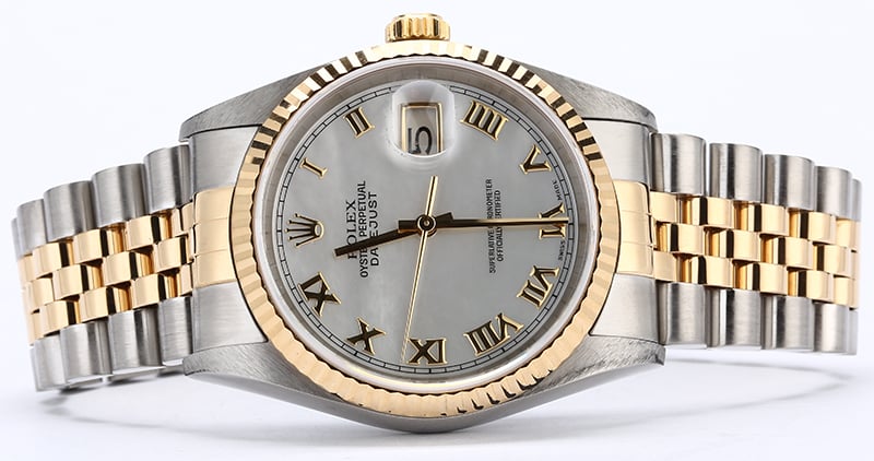 Pre Owned Men's Rolex MOP DateJust 16233