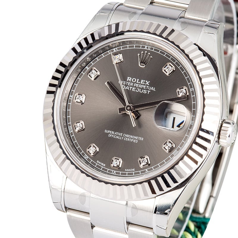 Rolex Datejust 116334 Slate Dial with Diamonds