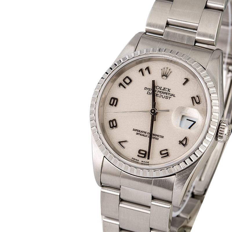 Rolex Datejust 16220 Ivory Jubilee Arabic Dial