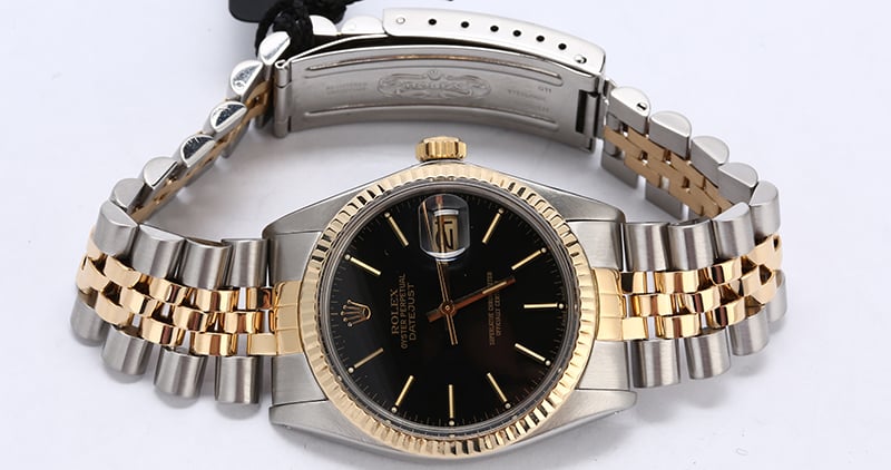 PreOwned Rolex Datejust 16013 Black Dial