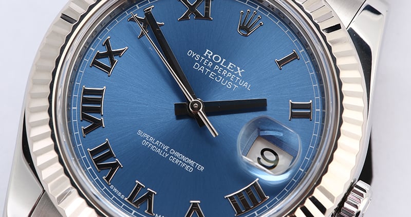 Rolex Datejust II Ref 116334 Blue Roman