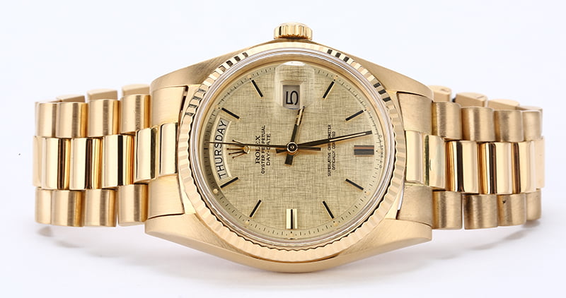 Vintage Rolex President 1803 Champagne Linen Dial