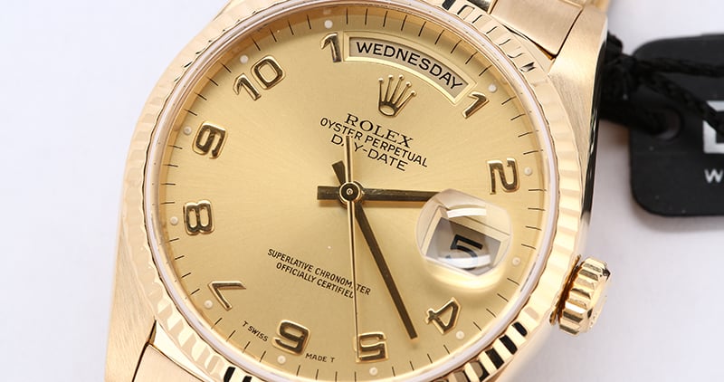 Rolex President 18238 with Champagne Arabic Dial