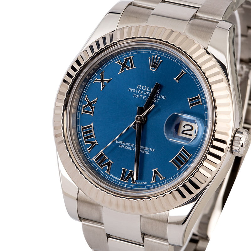 PreOwned Rolex Datejust 116334 Blue Roman