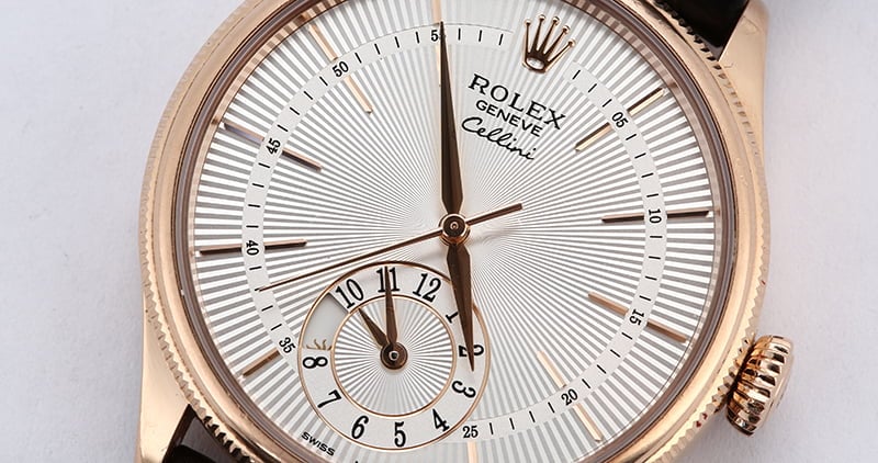 Rolex Cellini 50525 Silver Guilloche Dial