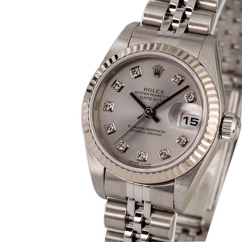 Rolex Ladies Datejust 79174 Rhodium Diamond Dial