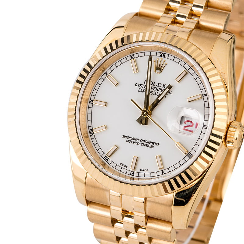 Rolex Datejust 116238 with 18k Yellow Gold Jubilee