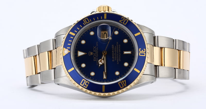 PreOwned Rolex Submariner 16803 Blue Dial
