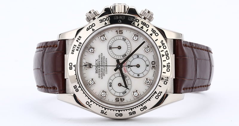 Rolex Daytona 16519 White Diamond Dial