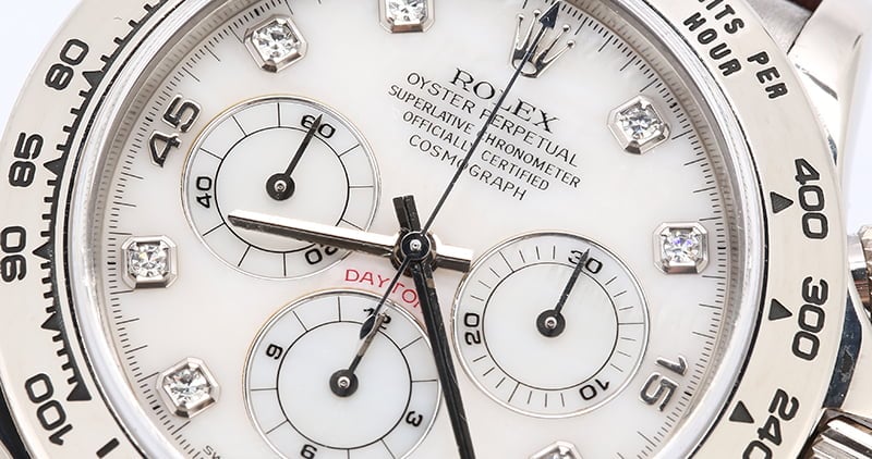 Rolex Daytona 16519 White Diamond Dial