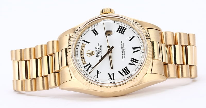 Vintage Rolex President 1803 White Roman Dial