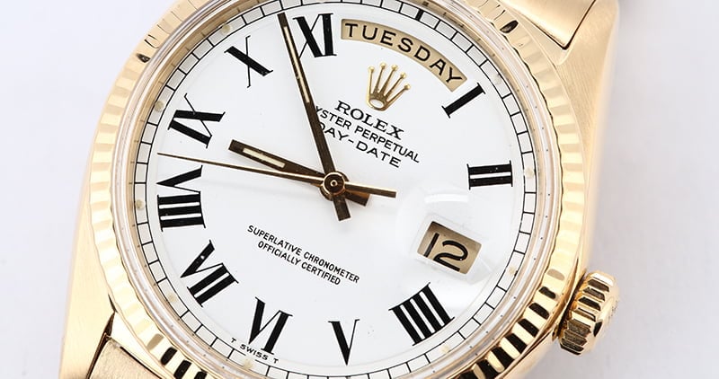 Vintage Rolex President 1803 White Roman Dial