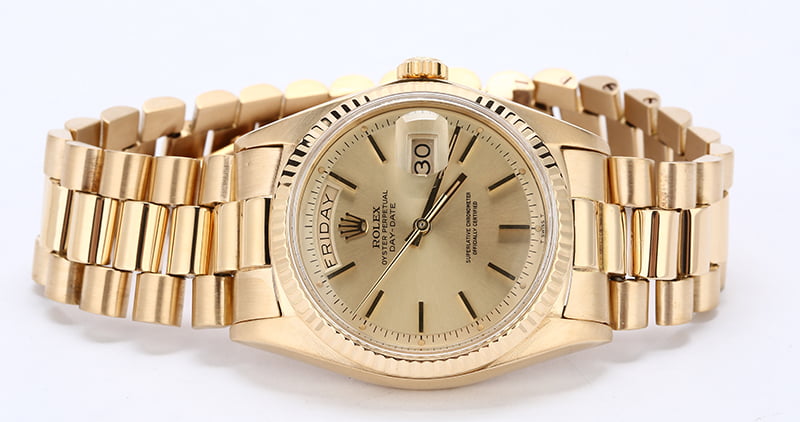 Rolex President 1803 Champagne Index Dial