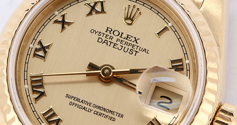 Rolex Ladies Datejust 69178 Champagne Roman Dial