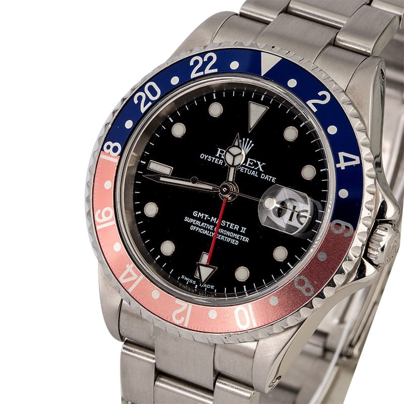 Rolex GMT-Master II Ref 16710 Faded Pepsi Insert