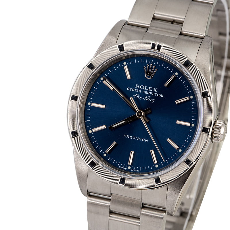 Rolex Air-King 14010 Blue Index Dial