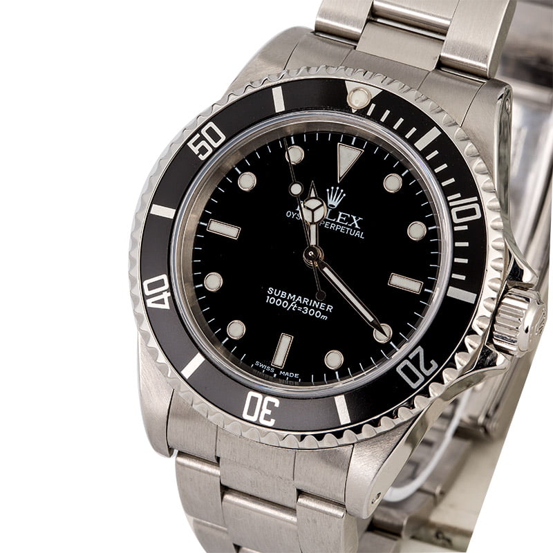 Rolex Submariner 14060 Black Dial with Steel Oyster