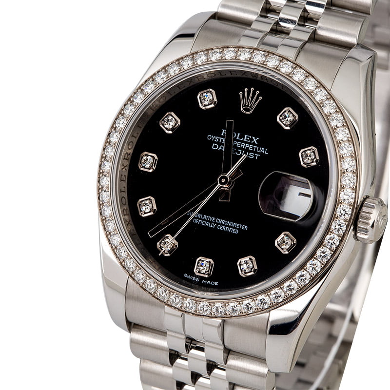 Rolex Datejust 116234 Black Diamond Dial & Bezel