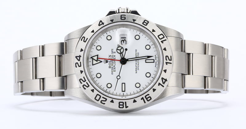 Rolex Explorer II Ref 16570 White Dial Steel Oyster