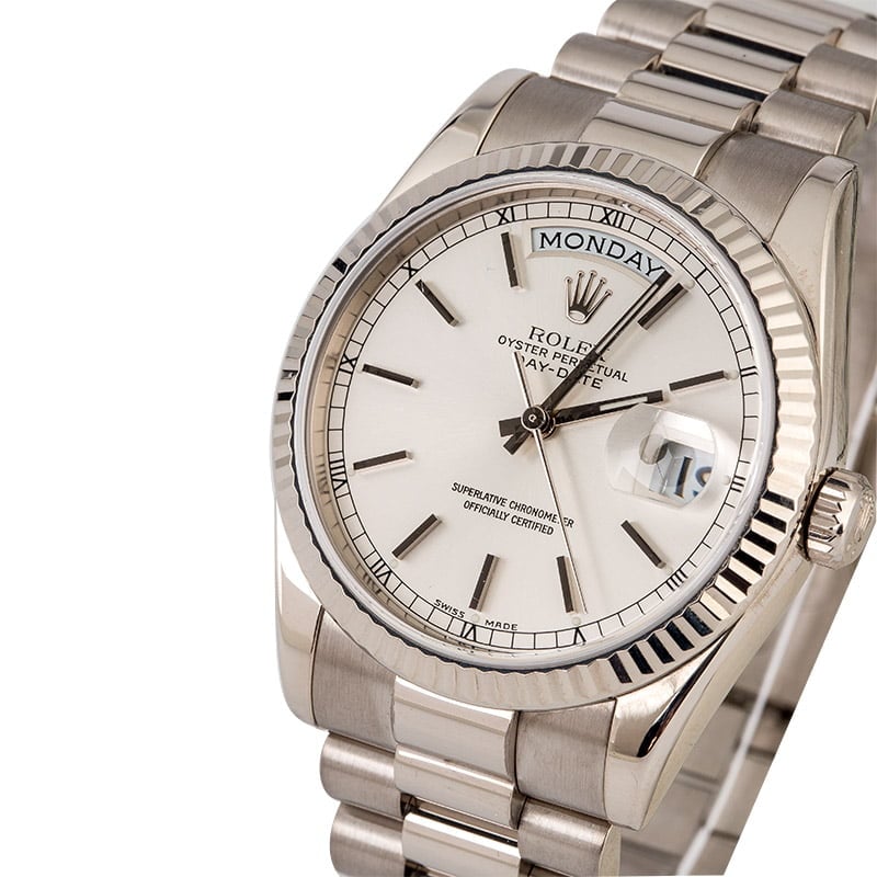 Rolex Day-Date 118239 White Gold President Band
