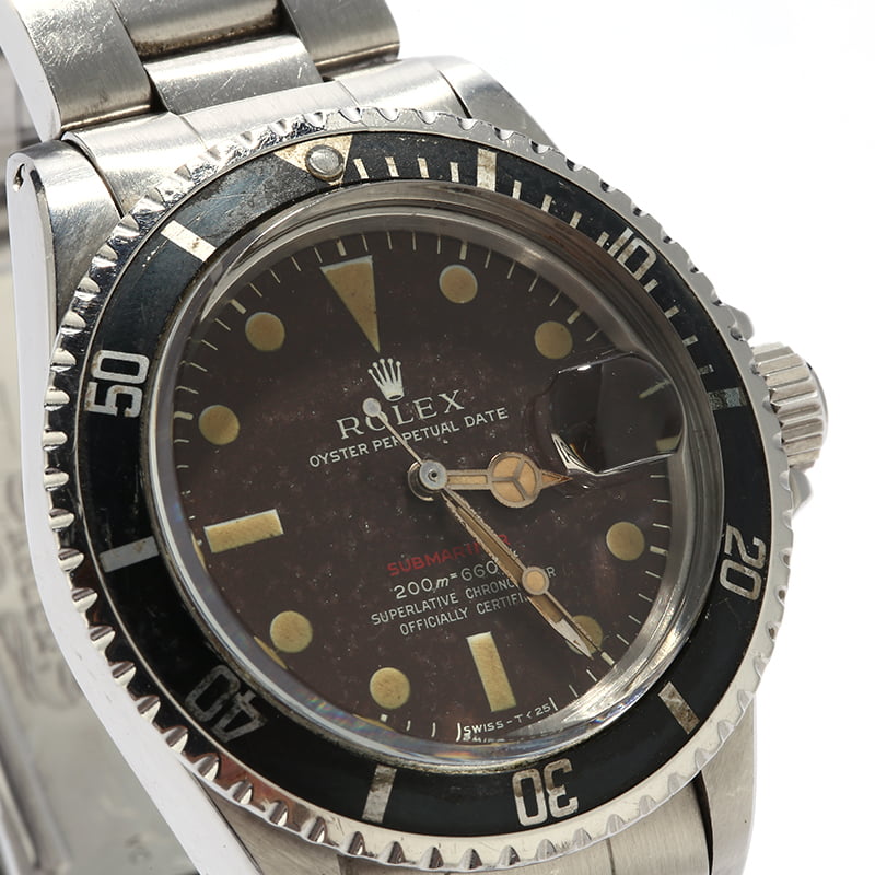 Vintage 1969 Rolex Red Submariner 1680 Tropical Dial