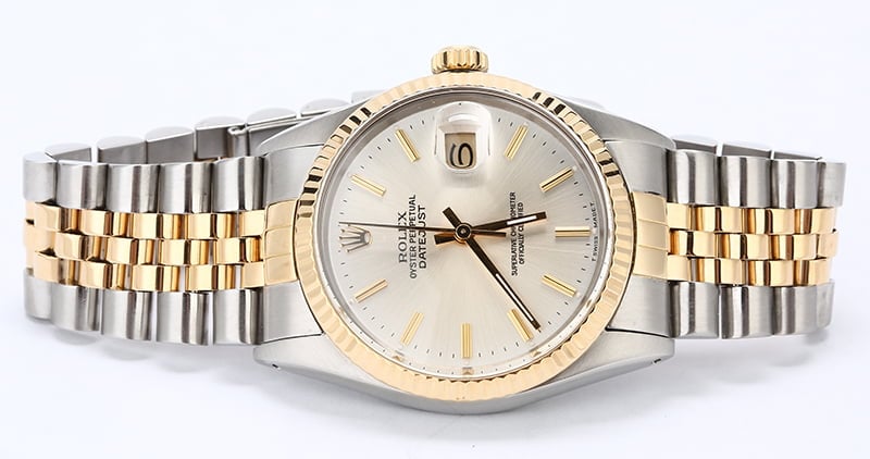 Rolex Datejust 16013 Silver Dial Two Tone Jubilee