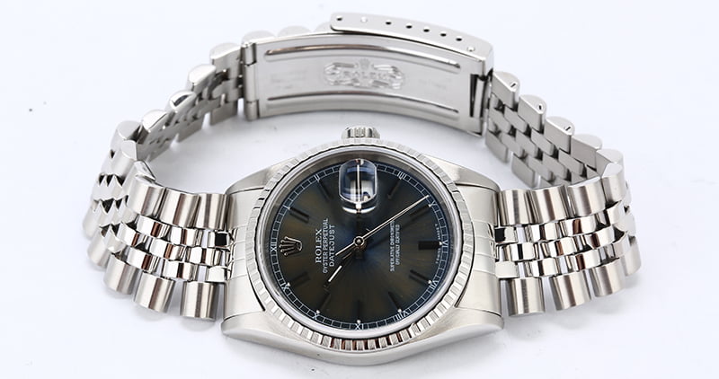 Rolex Datejust 16220 Steel Jubilee with Blue Dial