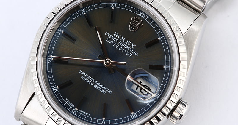 Rolex Datejust 16220 Steel Jubilee with Blue Dial