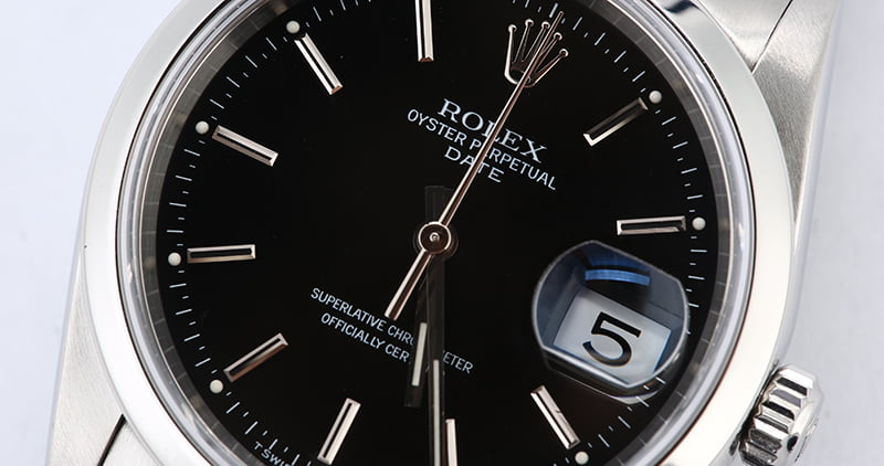 Rolex Date 15200 Steel Oyster Black Dial