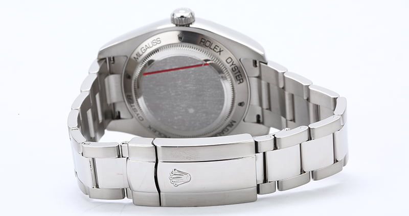 Steel Rolex Milgauss 116400 White Dial