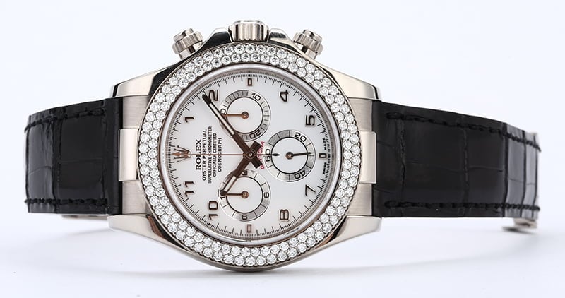 Rolex Daytona 116589 White Gold Case with Diamond Bezel