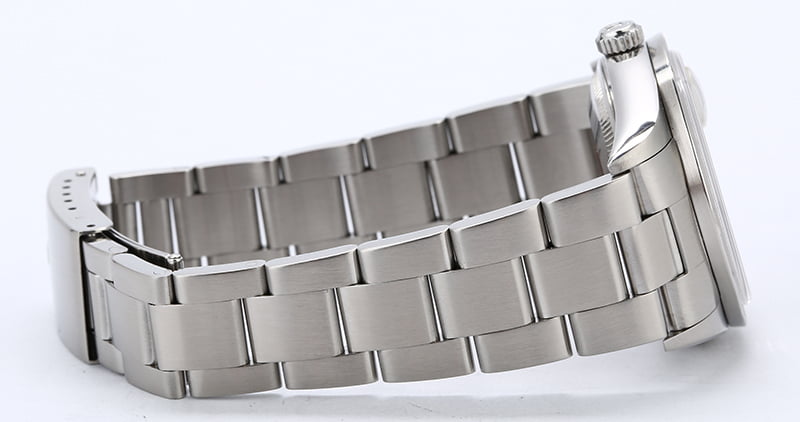 Rolex Date 15210 Black Dial with Steel Oyster