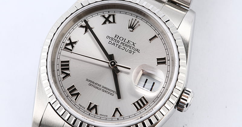 Rolex Datejust 16220 Rhodium Dial