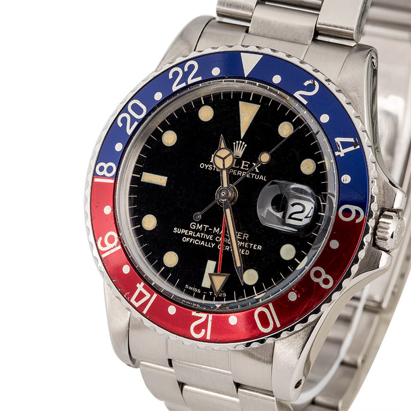 Vintage 1966 Rolex GMT-Master 1675 Glossy Gilt Dial