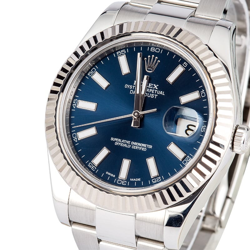 Rolex Datejust 116334 Blue Luminous Dial