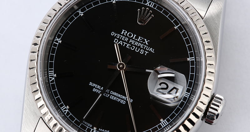 Pre-Owned Rolex Datejust 16234 Black Dial