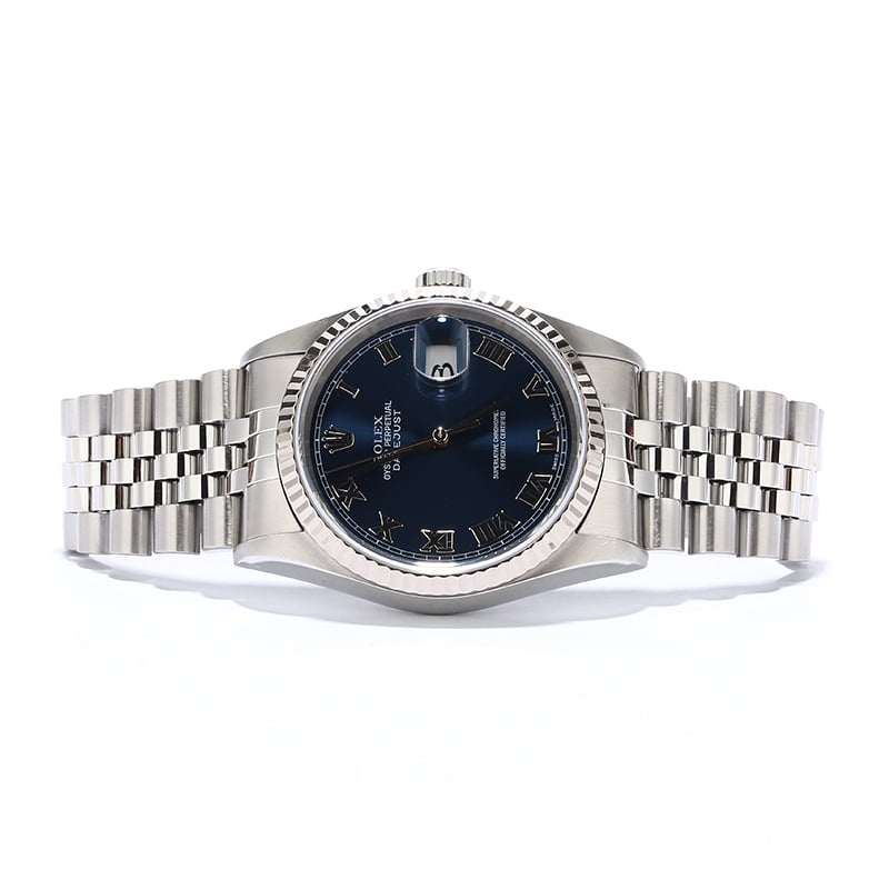 Used Rolex Datejust 16234 Blue Roman Dial