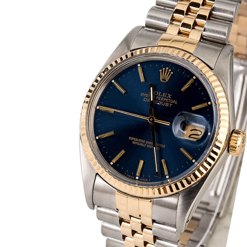 Used Rolex Datejust 16013 Blue Dial