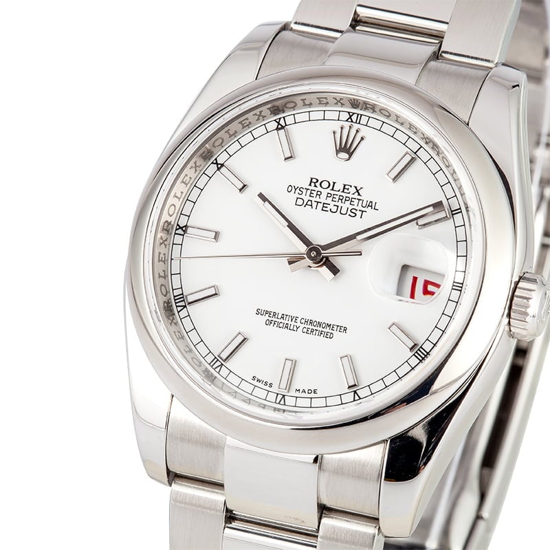 Unworn Rolex Datejust 116200 White Dial