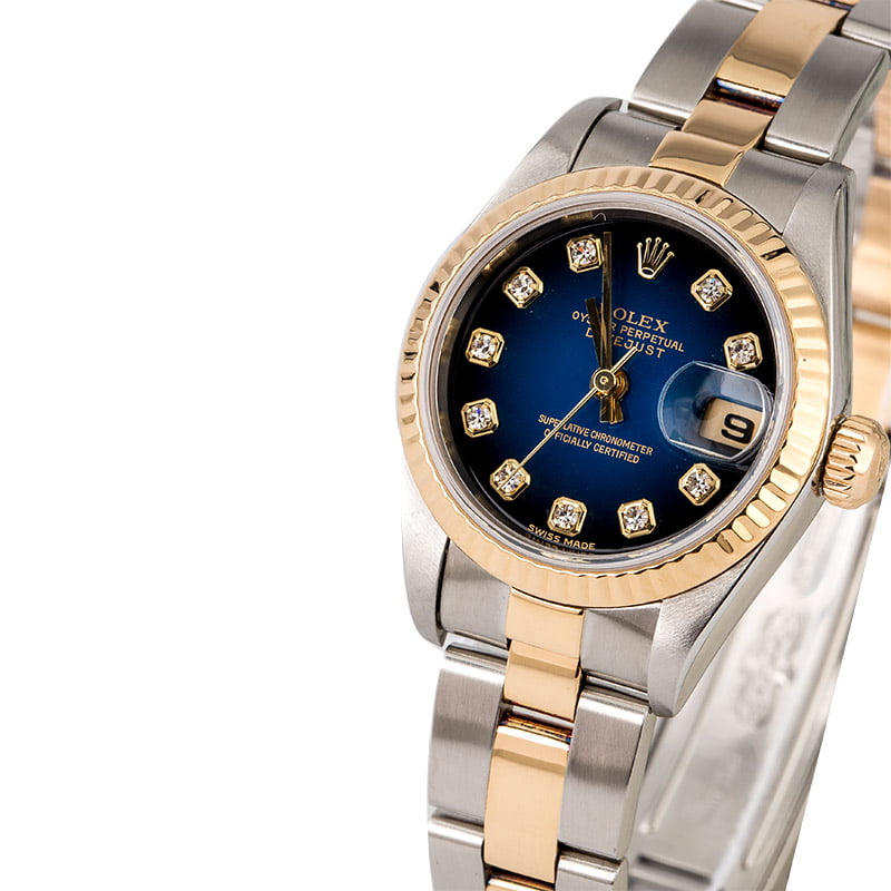 Rolex Datejust 79173 Blue Vignette Diamond Dial