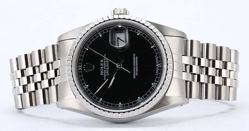 Used Rolex Datejust 16220 Black Dial