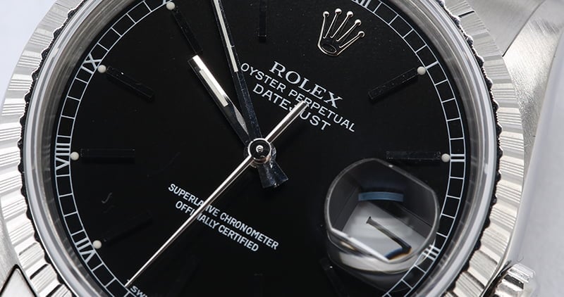 Used Rolex Datejust 16220 Black Dial