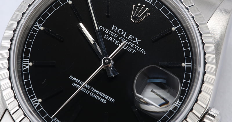 Used Rolex Datejust 16220 Black Dial