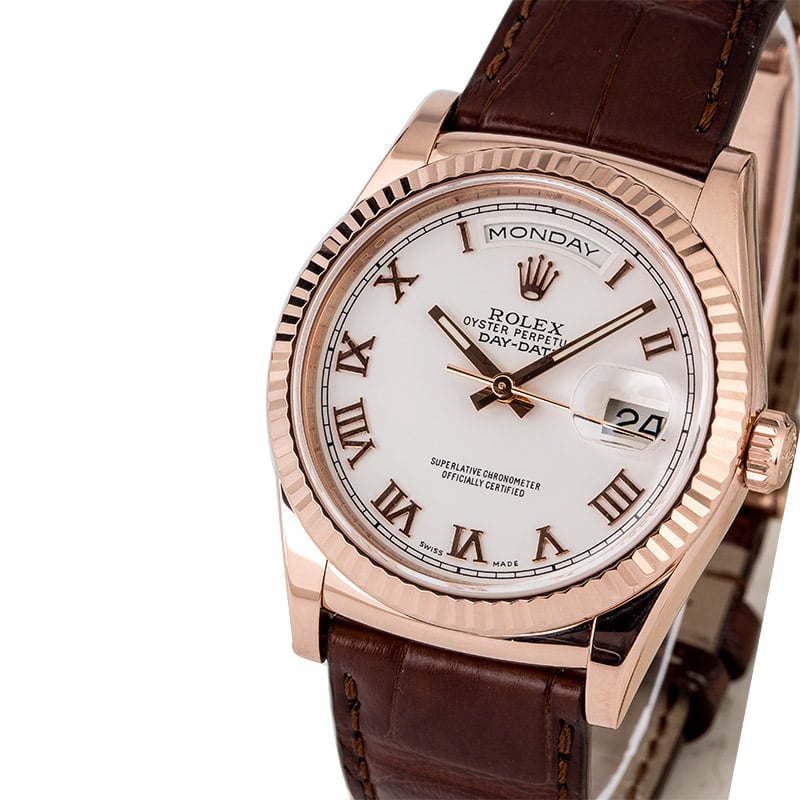 Pre Owned Rolex Day-Date 118135 Everose Gold Case