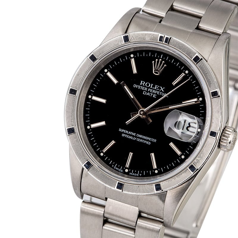 Used Rolex Date 15210 Black Dial