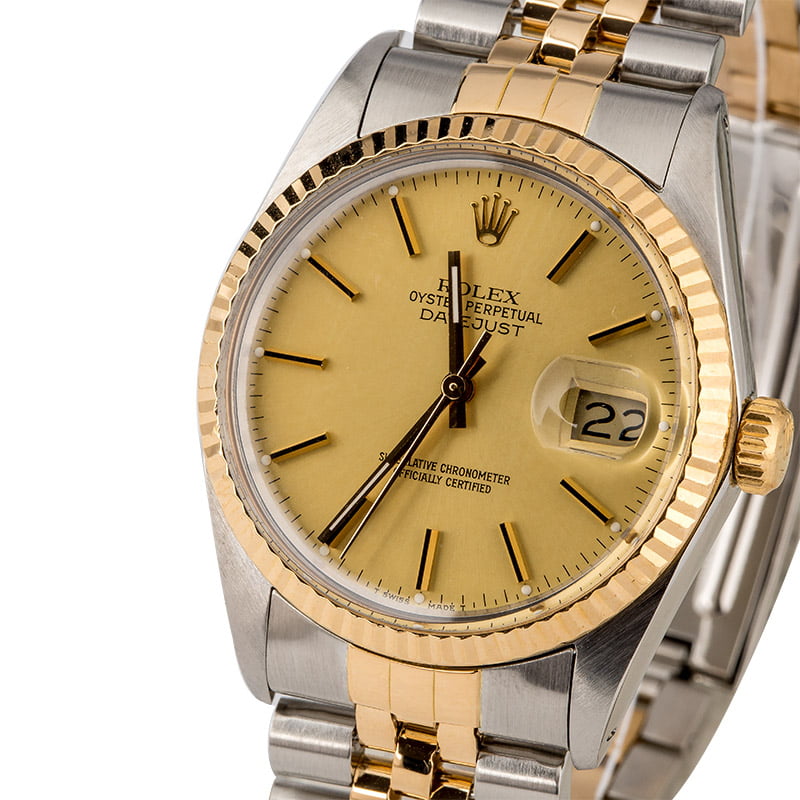 PreOwned Rolex Datejust 16013 Steel & Gold Watch