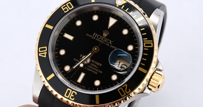 Rolex Submariner 16613 with Rubber Strap