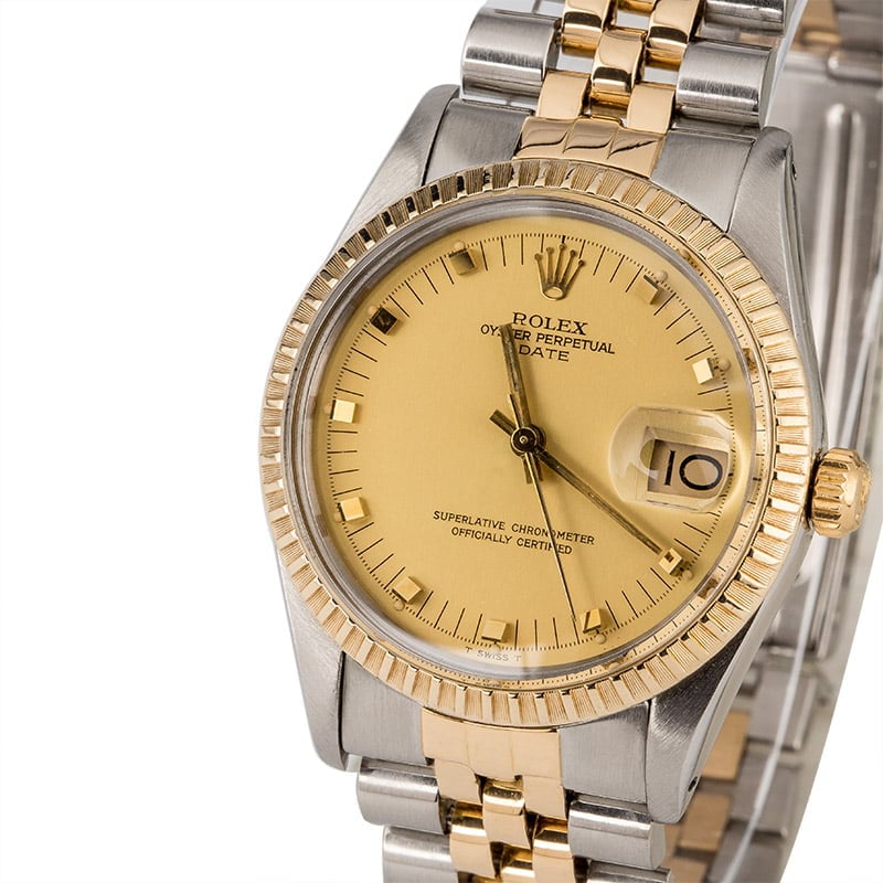 Vintage Rolex Date 1505 Champagne 'Pie Pan' Dial