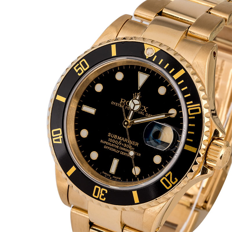 Rolex Submariner 16618 Yellow Gold Oyster Bracelet
