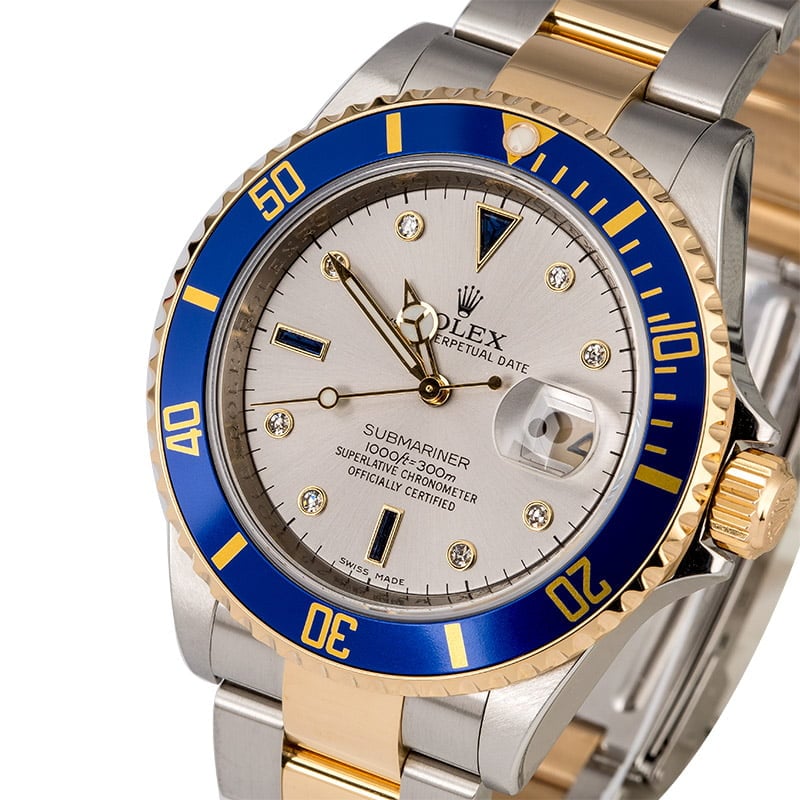 Rolex Submariner 16613 Serial Engraved Rehaut